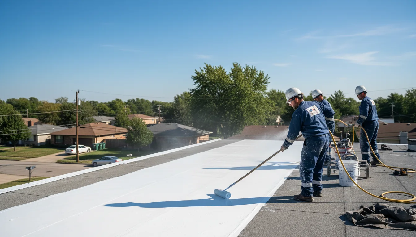 Commercial roof coating in Almont, MI near me